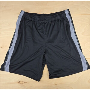 Tek Gear drytek black shorts with gray stripe XL